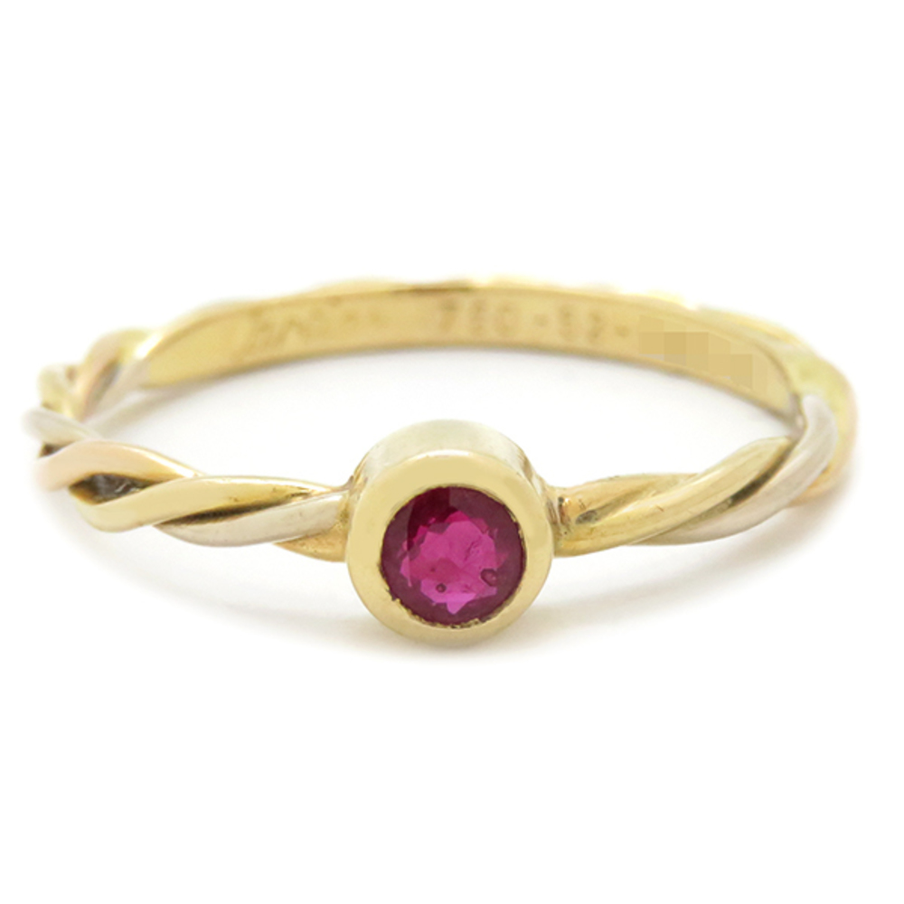 Cartier Ruby Three Colors Twisted Ring White Pink… - image 2